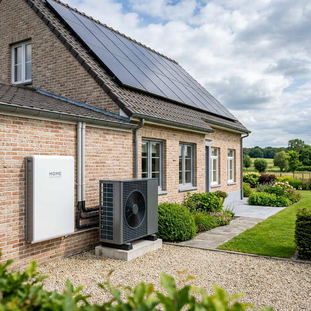 Batterie solaire et pompe à chaleur