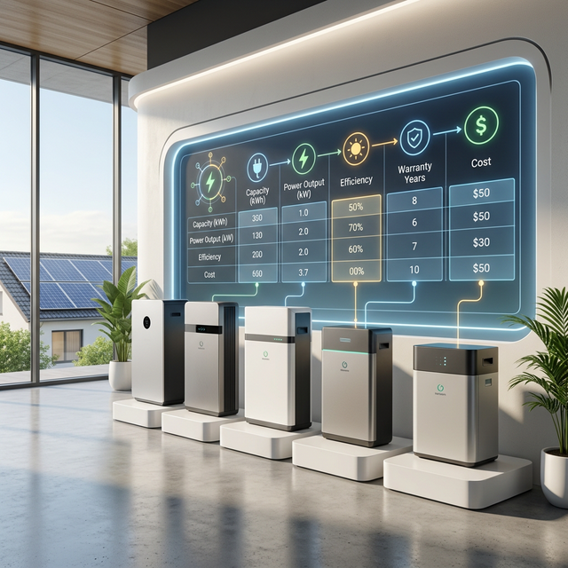 Comparatif batteries solaires