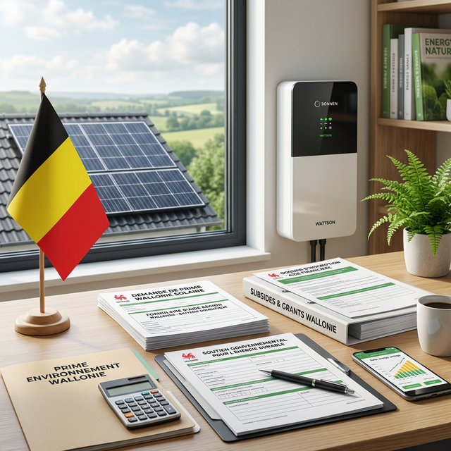 Primes batterie solaire Wallonie